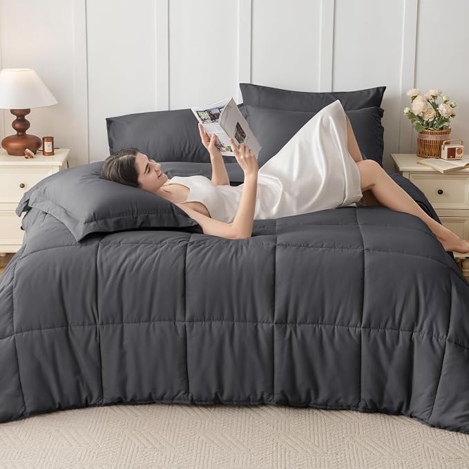 JOLLYVOGUE Oversized Queen Comforter Set, Ultra-Soft Bed in a Bag Oversized - Image 6