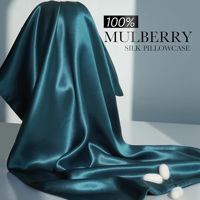 100% Mulberry Silk Pillowcase for Hair and Skin, 22 Momme Pure Natural Silk - Image 4