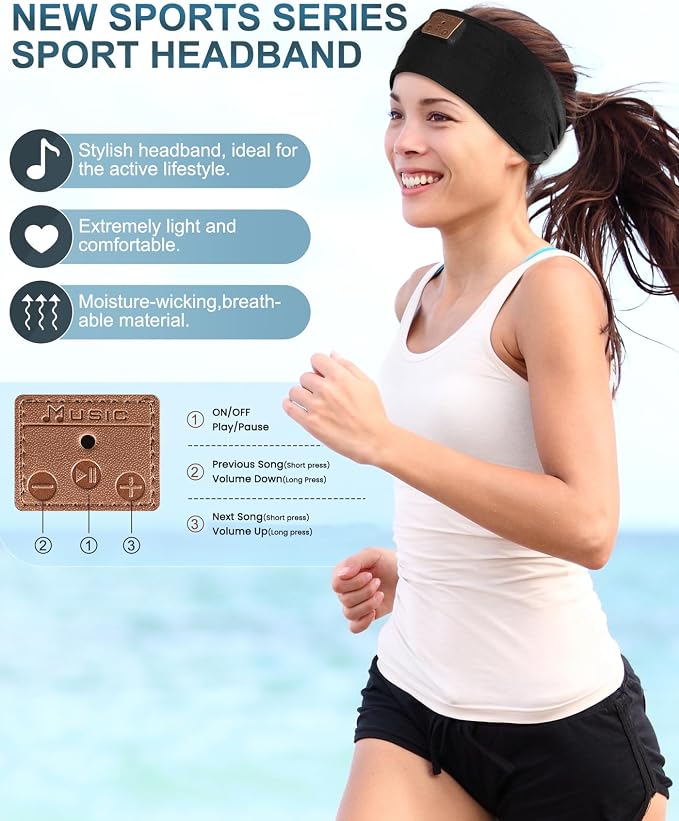 2-Pack Sleeping Headphones, Headband Headphones - Image 4