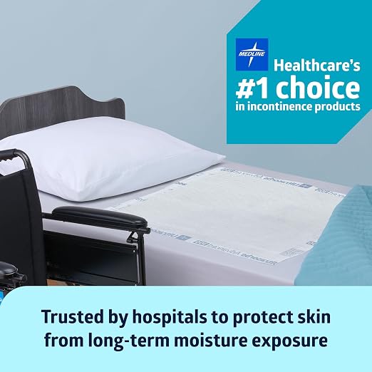 Medline Ultrasorbs Drypads, Super Absorbent Disposable Bed Pads, Large - Image 6