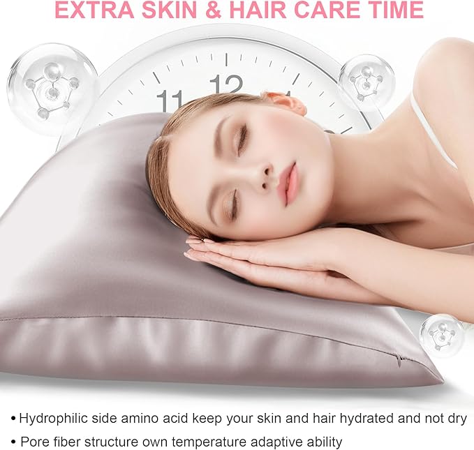 Silk Pillow Cases 2 Pack Queen Size - Image 3