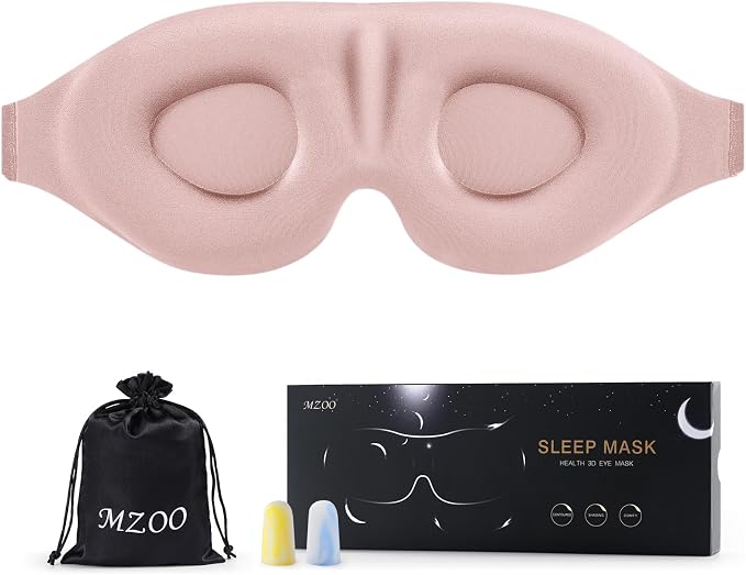 MZOO Luxury Sleep Eye Mask for Side Sleeper Men Women, Zero Eye Pressure 3D by MZOO