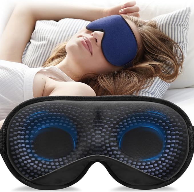 YFONG Weighted Sleep Mask, Women Men 3D Eye Mask Blocking Lights Sleeping Mask by YFONG