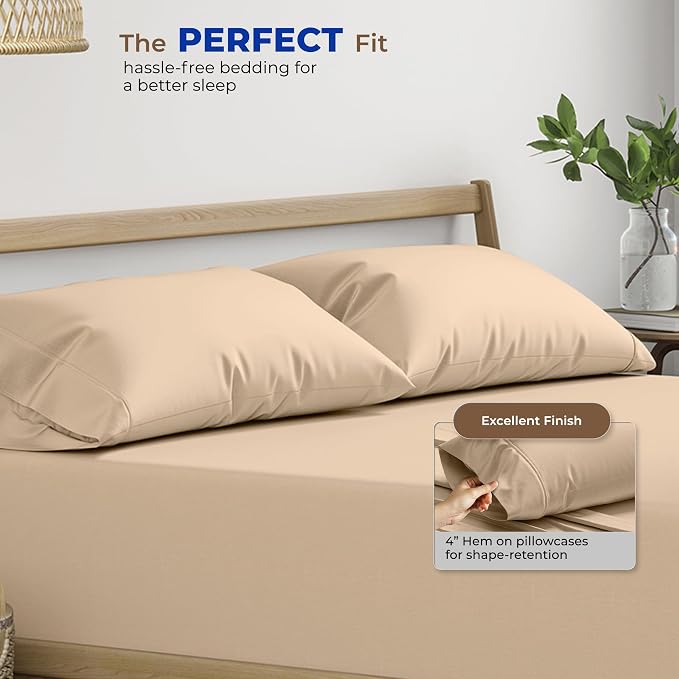 Thread Spread 100% Egyptian Cotton Pillow Cases Queen Size Set of 2 - Image 4