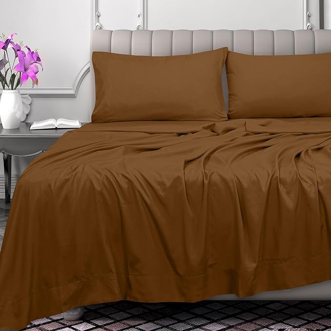 Royale Linens 300 Thread Count 100% Long Staple Combed Cotton Flat Sheet - Image 2