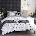 Omelas Kids Heart Love Twin Duvet Cover Set Black and White Teens Girls Lovely by Nayoroom