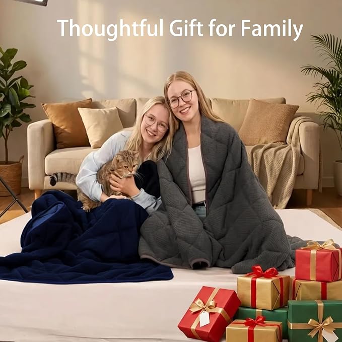 ZonLi 15lbs Weighted Blanket for Adults Sleeping, Double-Sided All Season - Image 6