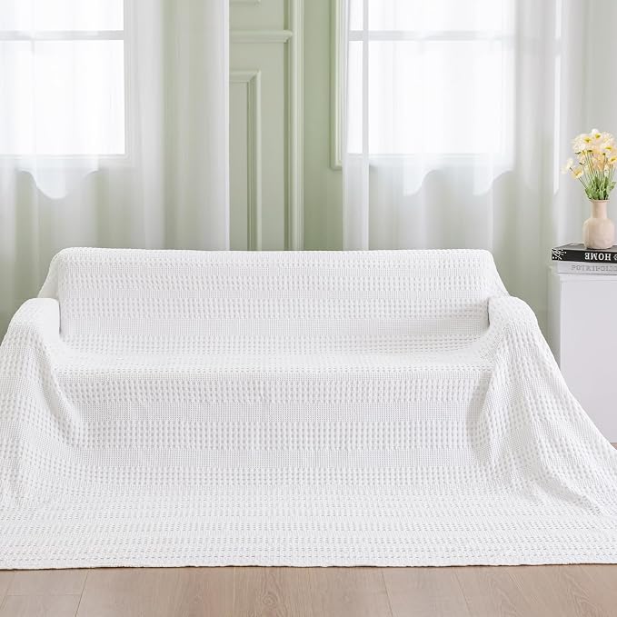PHF Cooling Waffle Blanket California King Size, Lightweight 60% Rayon from - Image 5