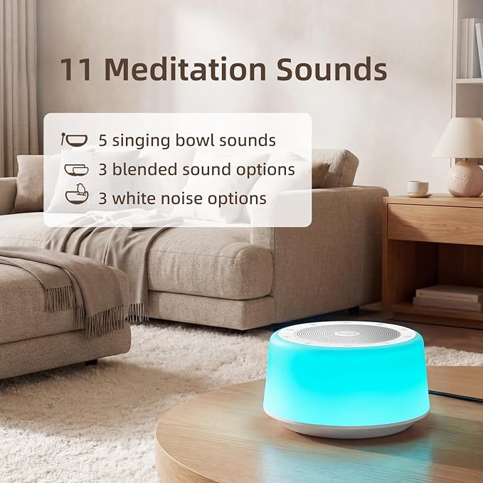 Kipcush Automatic Tibetan Singing Bowl Sound Machine – 11 Healing Tones - Image 7