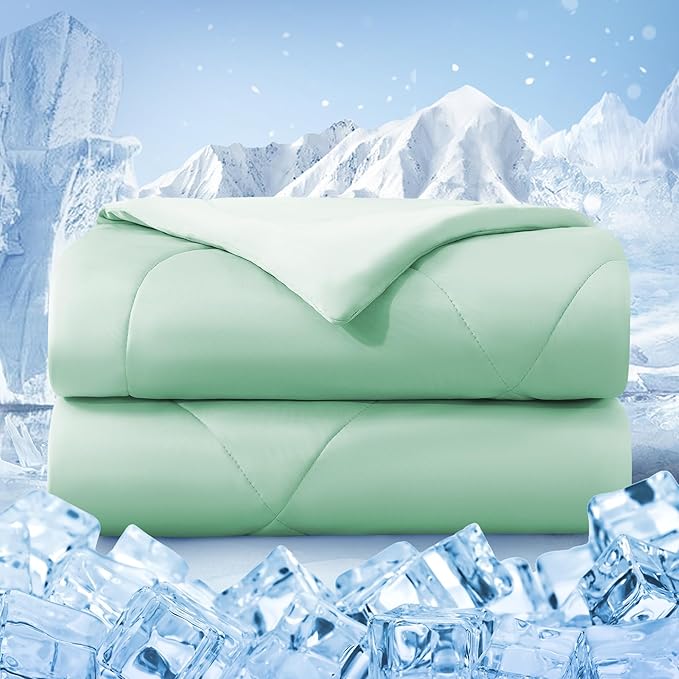 Cooling Comforter King Size, Double-Sided Cold Tech Fabric Quilted Bed by bedsmile