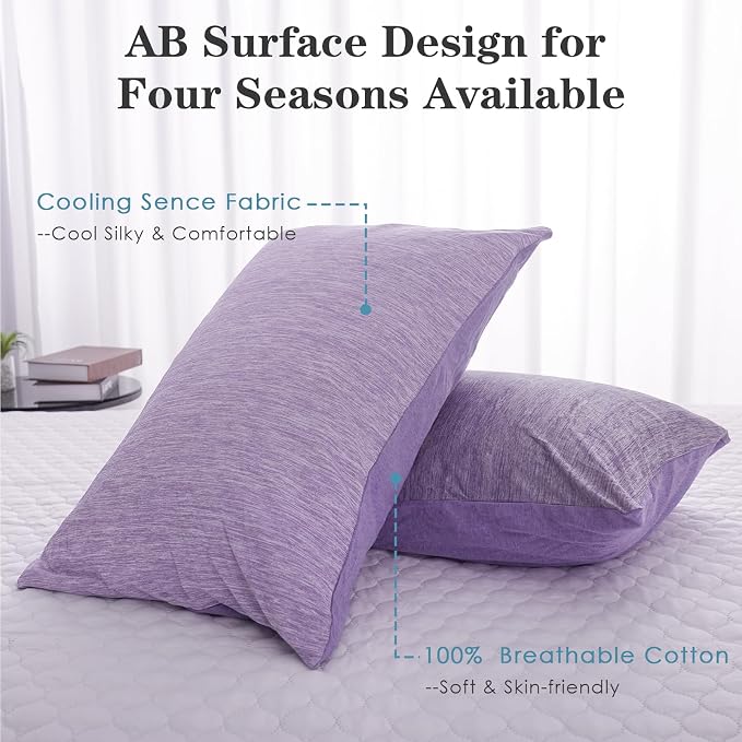 CHOSHOME Cooling Pillow Cases Zipper Pillow Covers Q-Max > 0.45 Zippered - Image 4