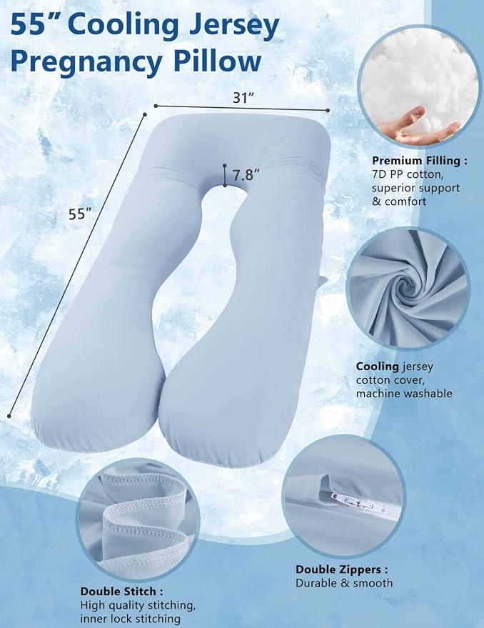 Meiz Pregnancy Pillow, Cooling Pregnancy Pillows - Image 3