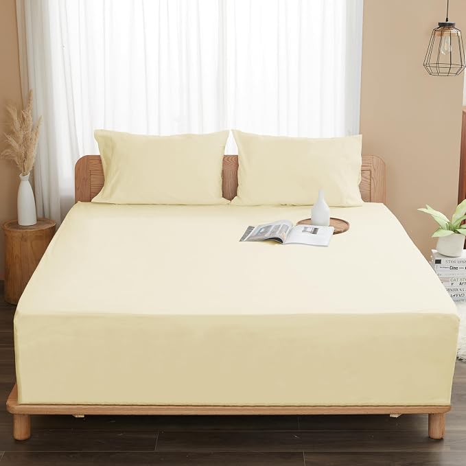 Sunflower Full Fitted Sheet, 1-Piece Deep Pocket Fitted Bottom Sheet 16" - Image 8