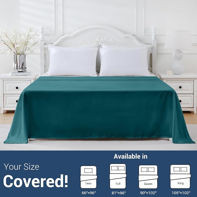 King Flat Sheet Only, 1 Pack Top Bed Sheets, Soft Breathable Brushed Microfiber - Image 5