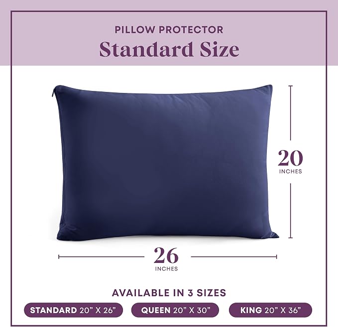 CirclesHome Pillow Protectors 4 Pack Standard Zippered - Image 6