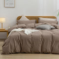 BESTOUCH Duvet Cover Set 100% Washed Cotton Linen Feel Super Soft Comfortable by BESTOUCH