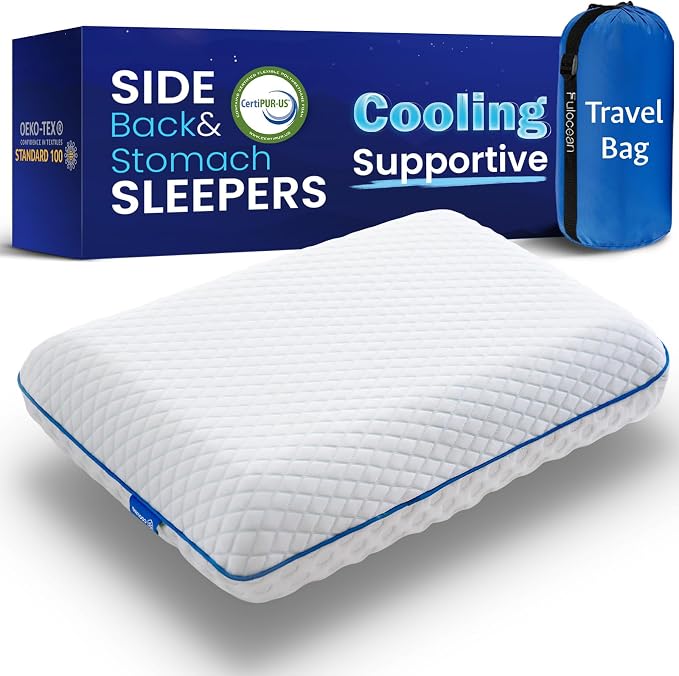 Cooling Gel Memory Foam Pillows by Fulocean