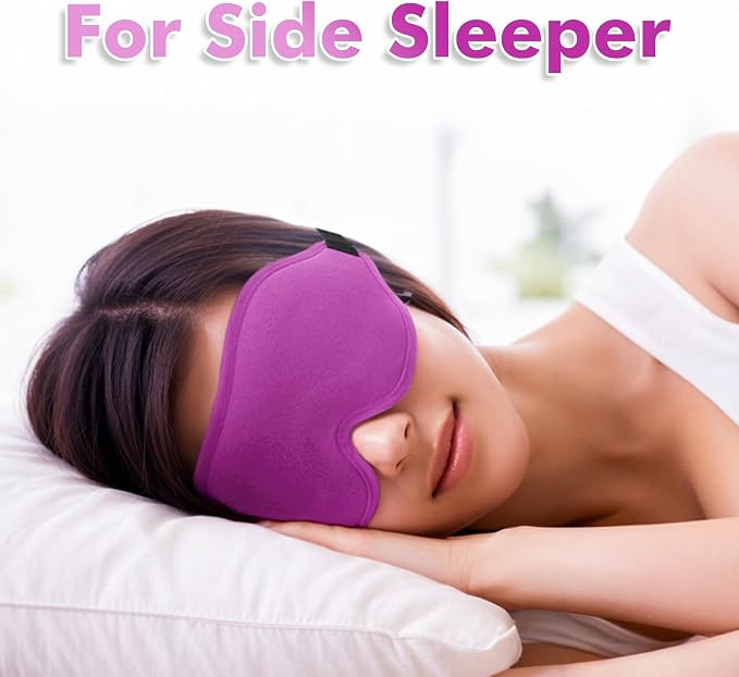 Sleep Eye Mask for Men Women, Sleeping Mask for Side Sleeper, Travel Blackout - Image 2