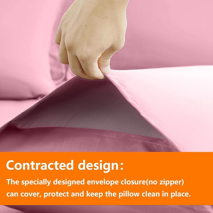 TAIMIT Pink Twin Size Comforter Set - Image 4