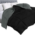 Utopia Bedding King Comforter Duvet Insert, Reversible Black/Grey Quilted by UTOPIABEDDING