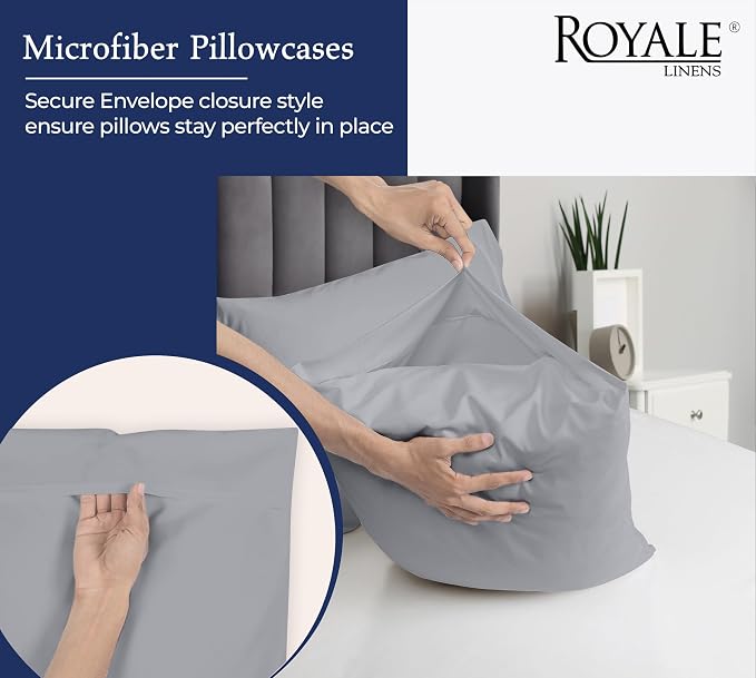 Royale Linens Queen Pillowcase Set of 2 - Image 5
