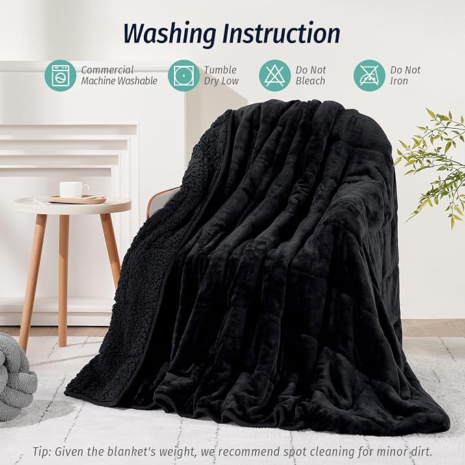 Wemore Sherpa Fleece Weighted Blanket - Image 6