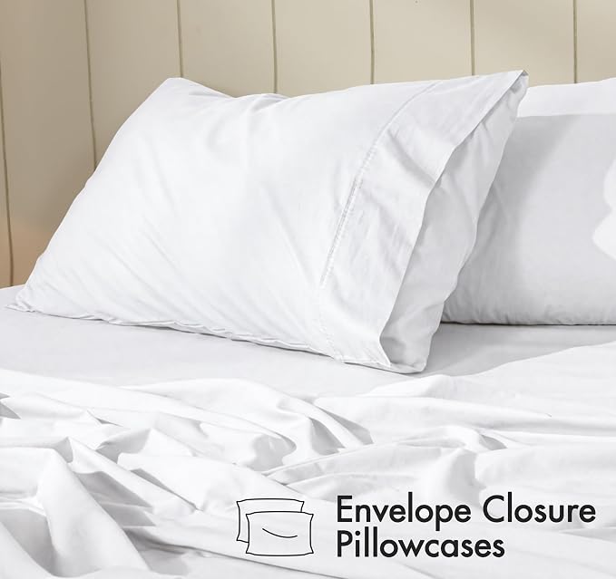 RUVANTI 100% Cotton Sheets – Full Size Percale Bedding, Cooling & Breathable - Image 5