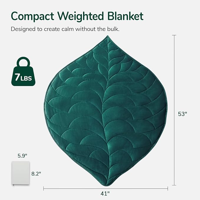 Kaisa Weighted Lap Blanket 7 lbs 41" x 53", Cozy Luxury Crystal Velvet Small - Image 4