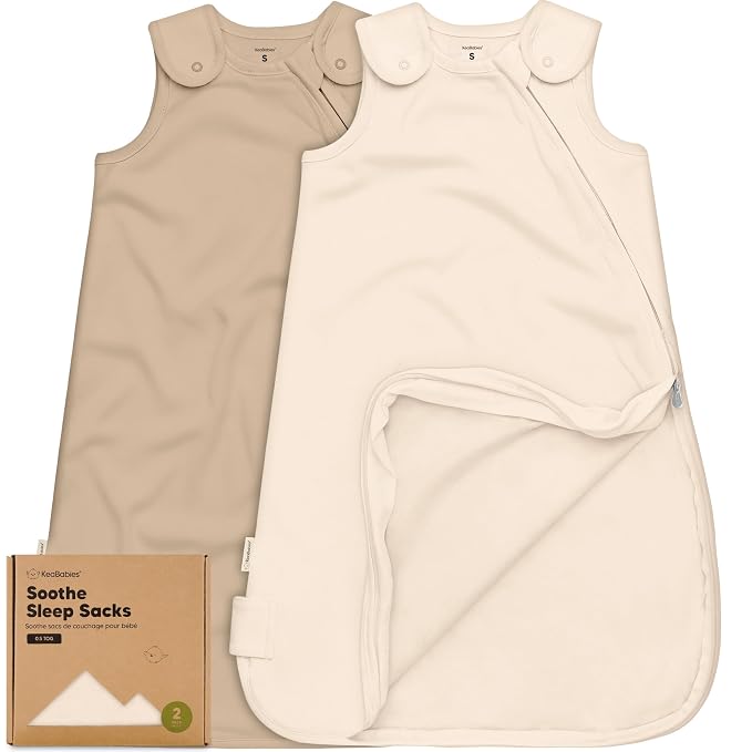 2-Pack Organic Baby Sleep Sacks, 100% Cotton by KeaBabies