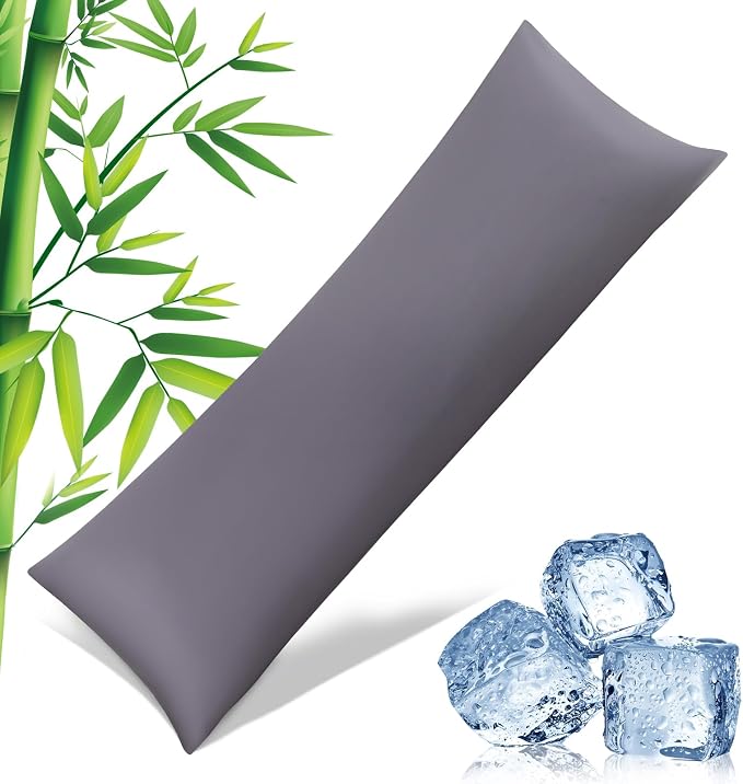 Body Pillowcase with Zipper Cooling Viscose from Bamboo Zippered Pillowcases by JamRest