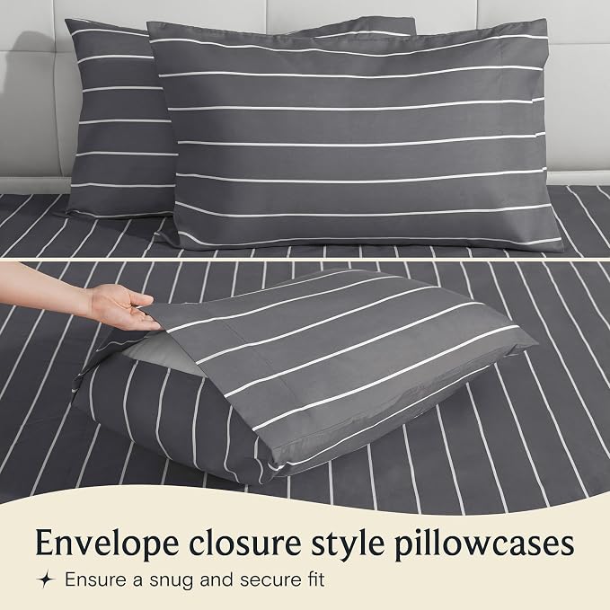 LuxClub 4 PC Queen Size Sheet Set, Breathable Luxury Bed Sheets, Deep Pockets - Image 4