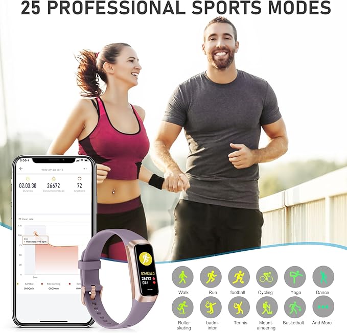 Fitness Tracker with 24/7Heart Rate, Blood Pressure, Sleep Tracking, Activity - Image 4