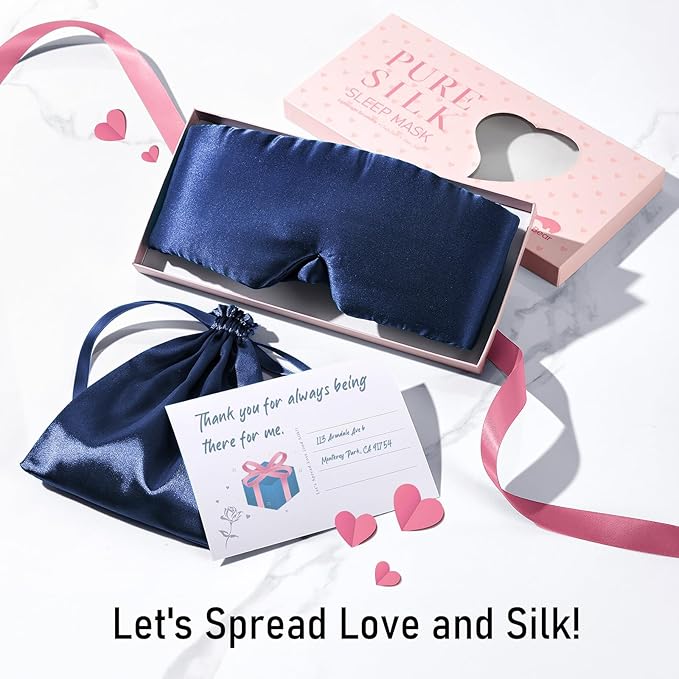 LitBear Silk Sleep Mask for Side Sleeper, Eye Mask Sleeping for Women Men 100% - Image 7