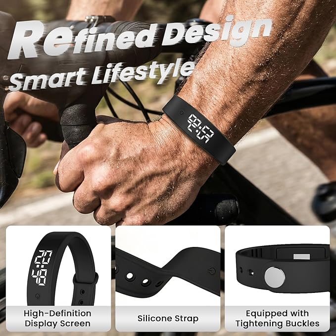 Vibrating Alarm Wristband Heavy Sleepers Adults Wrist Band Shock Clock Watch - Image 3