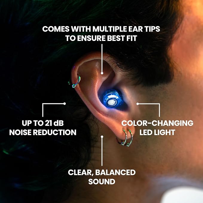 Eargasm Earlights Light Up High Fidelity LED Earplugs - Image 8