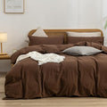 BESTOUCH Duvet Cover Set 100% Washed Cotton Linen Feel Super Soft Comfortable by BESTOUCH