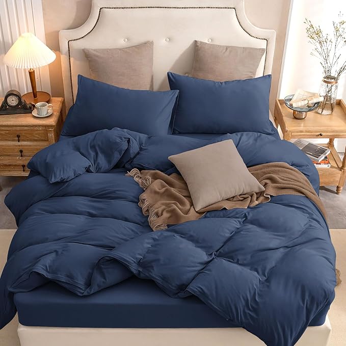 PURE ERA Jersey Knit Duvet Cover Set 100% T-Shirt Cotton Super Soft Comfy 3pc by PUREERA