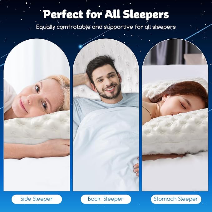 Cooling Side Sleeper Pillow for Neck and Shoulder Pain, Luxury Shredded Memory - Image 8