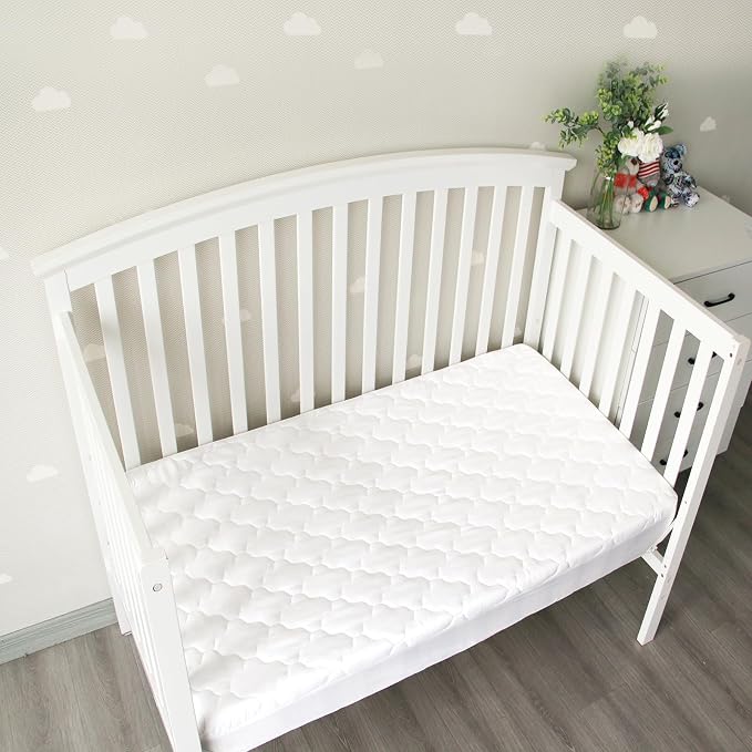 Crib Mattress Protector Sheets Fitted Waterproof Crib Mattress Pad Cover - Image 5