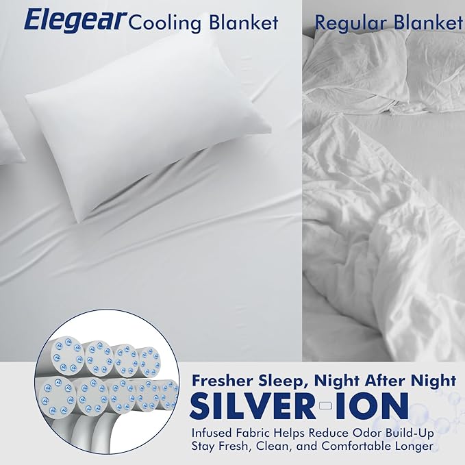 Elegear Cooling Blankets for Hot Sleeper Queen, Arc-Chill 3.0 Cool Fiber - Image 3
