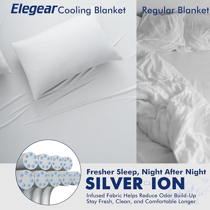 Elegear Cooling Blankets for Hot Sleeper Twin, Arc-Chill 3.0 Cool Fiber - Image 3