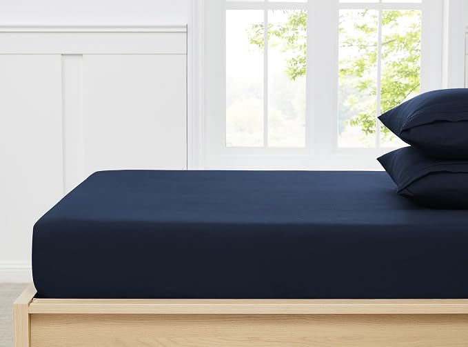 Twin Fitted Sheet Only with Full Elastic & Built in Corner Sheet Straps to - Image 3