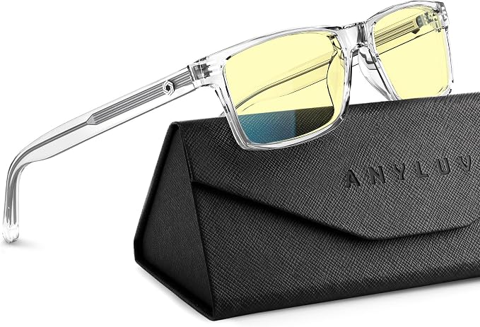 ANYLUV Blue Light Glasses Men Woman, Eye Strain Relief Eye Protection by ANYLUV