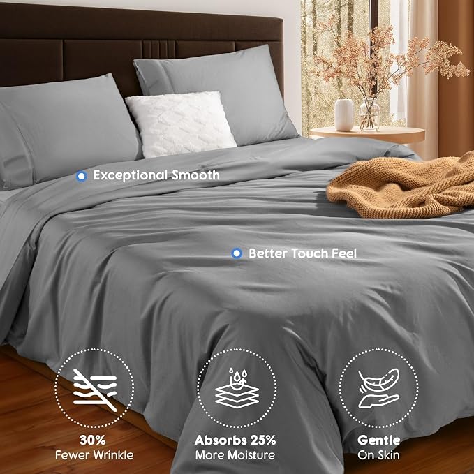 SONORO KATE 100% Egyptian Cotton Duvet Cover Queen Size, 1000 Thread Count - Image 6