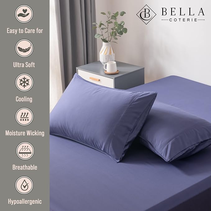 Bella Coterie | Luxury Bamboo Viscose King Size Pillowcase Set | 100% - Image 2