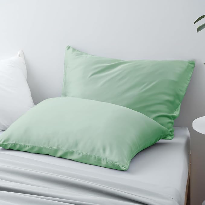 Bamboo Viscose Zippered Pillow Cases Standard Size Set of 2, 400 Thread Count - Image 5