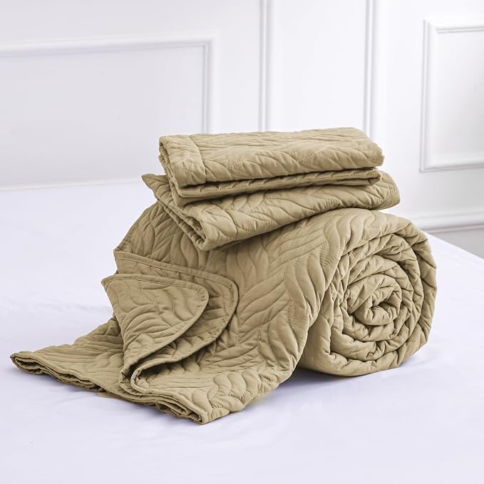 Love's cabin Quilts for Full Bed Camel Bedspreads Bedding Set - Image 6