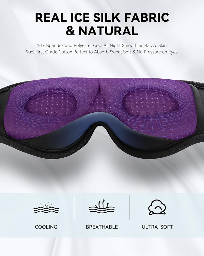 MUSICOZY 3D Sleep Headphones Mask Sleeping Headphones - Image 3