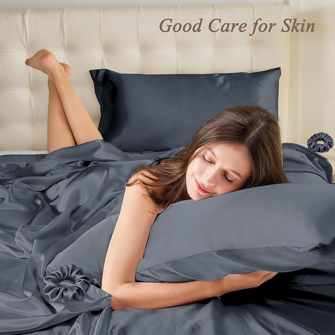 King Satin Pillowcase for Hair 2pc, Similar to Silk Pillow Cases, for Women Men - Image 2