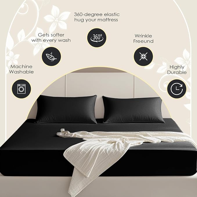 FreshCulture California King Fitted Sheet Only – Premium Hotel-Quality Fitted - Image 4